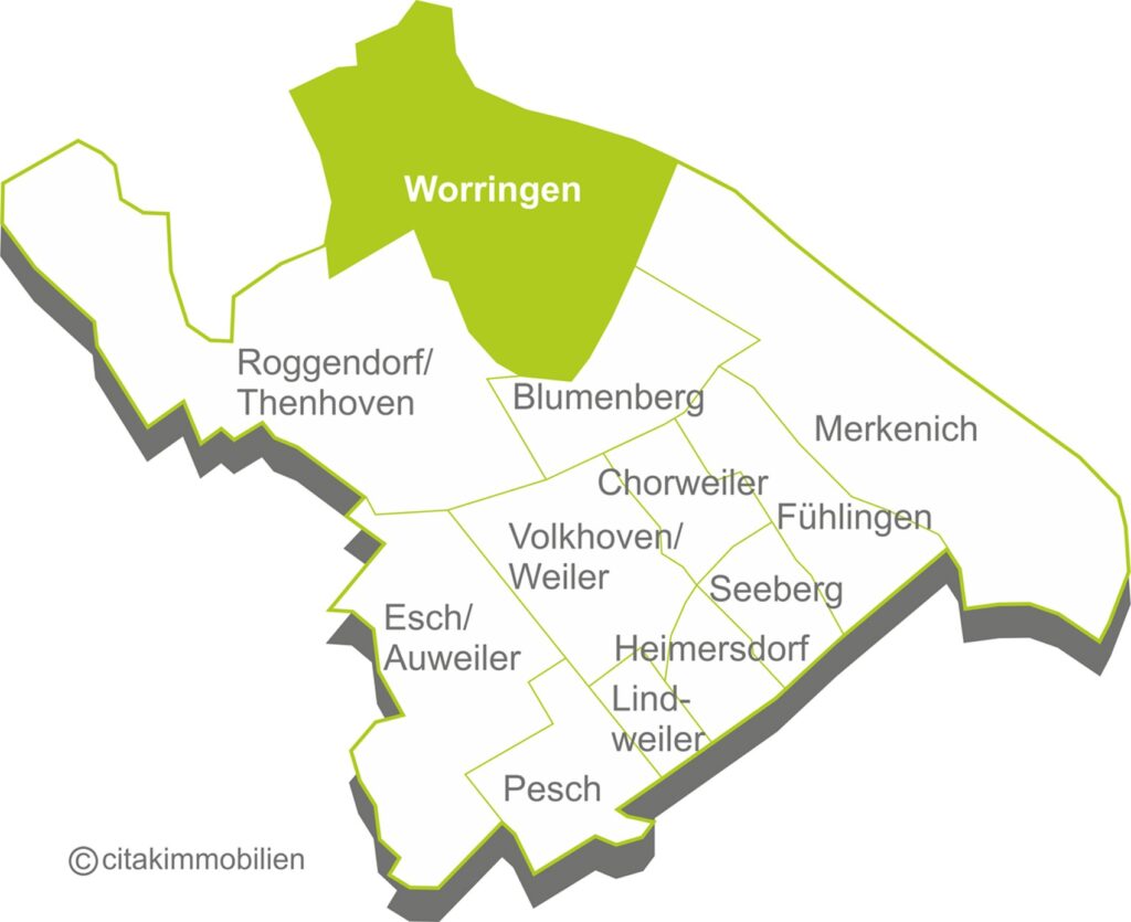 Das Worringer Bruch ist ein Naturschutzgebiet ganz im Norden Kölns. Schaut man es sich auf einer Landkarte an, ist eine deutliche Hufeisenform zu sehen.